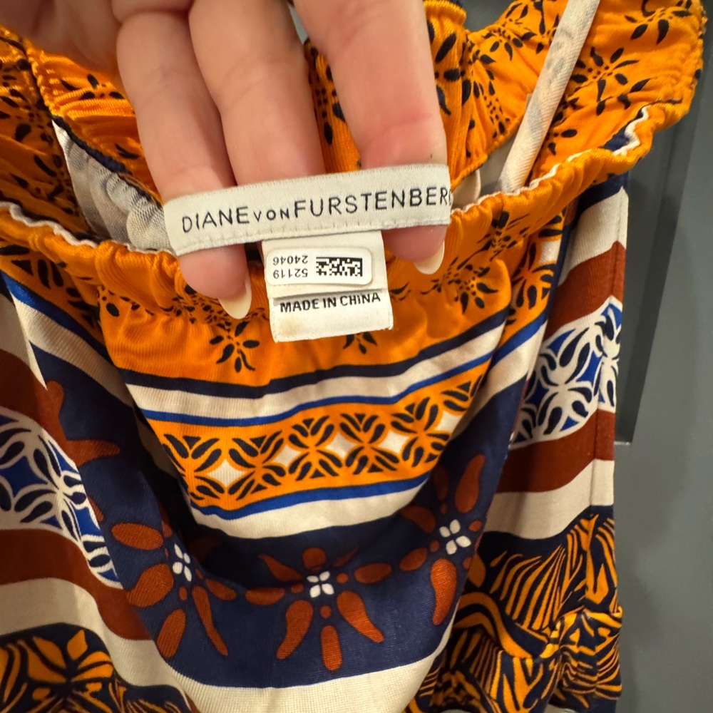 Diane Von Furstenberg Striped Multicolor Jumpsuit - Picture 3 of 6
